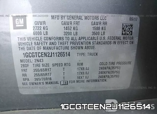 1GCGTCEN2J1126514 фото 10