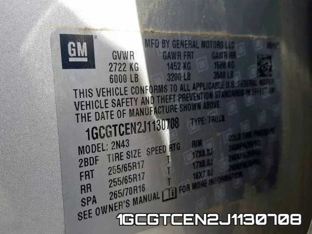 1GCGTCEN2J1130708 фото 2