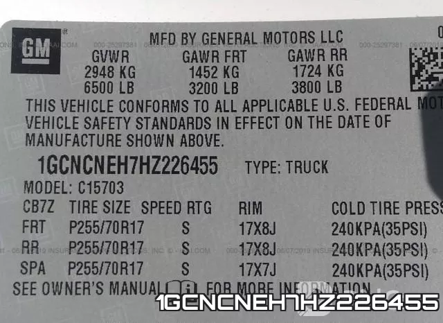 1GCNCNEH7HZ226455 фото 10