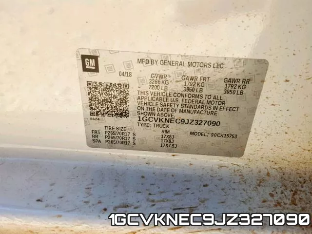 1GCVKNEC9JZ327090 фото 2