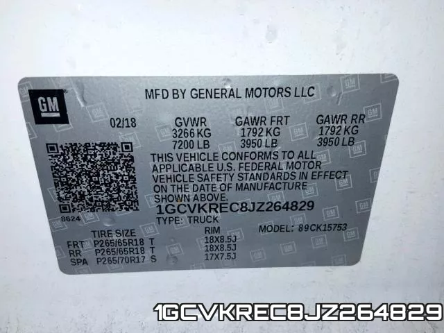 1GCVKREC8JZ264829 фото 2