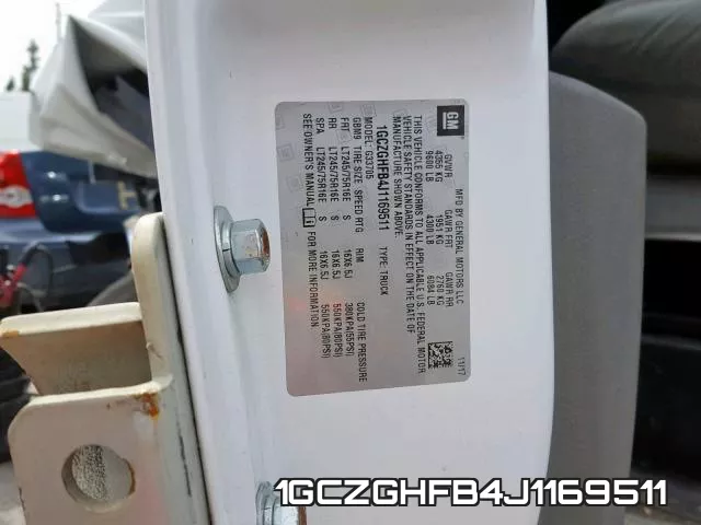 1GCZGHFB4J1169511 фото 2