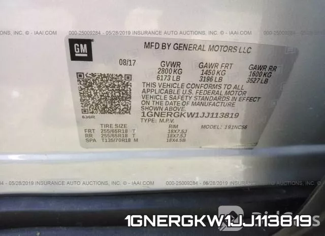 1GNERGKW1JJ113819 фото 10