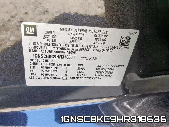 1GNSCBKC9HR318636 фото 2