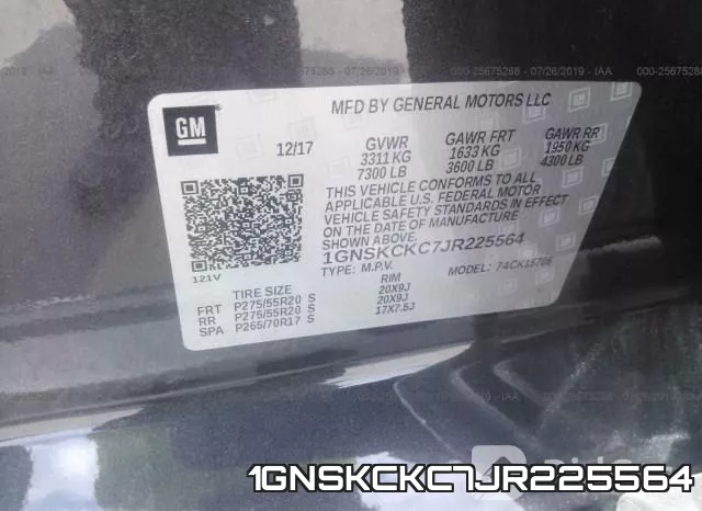 1GNSKCKC7JR225564 фото 10