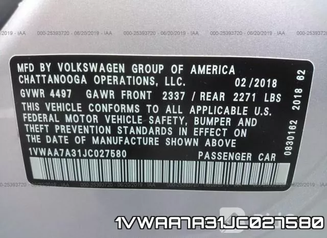 1VWAA7A31JC027580 фото 10