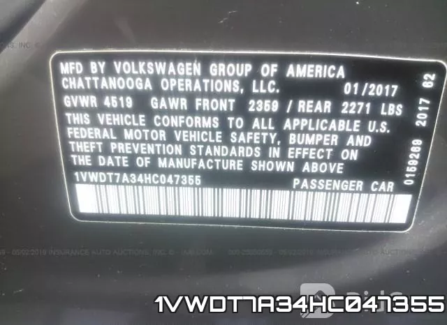 1VWDT7A34HC047355 фото 10