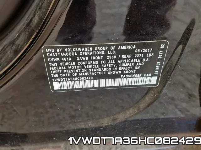 1VWDT7A36HC082429 фото 2
