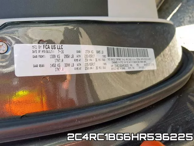 2C4RC1BG6HR536225 фото 2