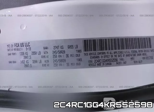 2C4RC1GG4KR552598 фото 10
