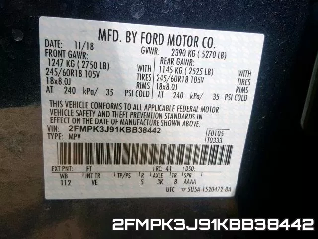 2FMPK3J91KBB38442 фото 2
