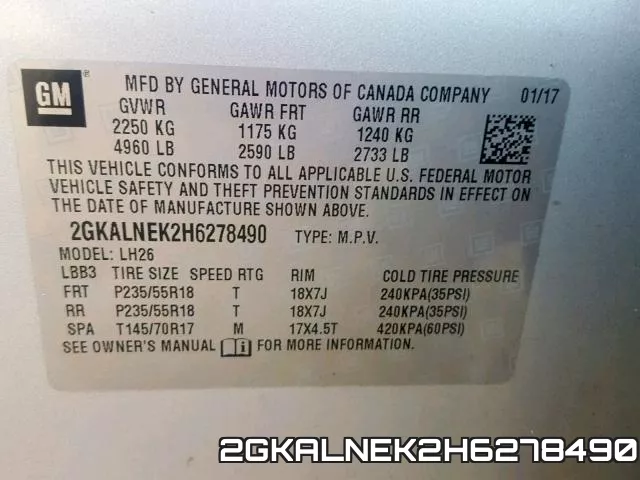 2GKALNEK2H6278490 фото 2