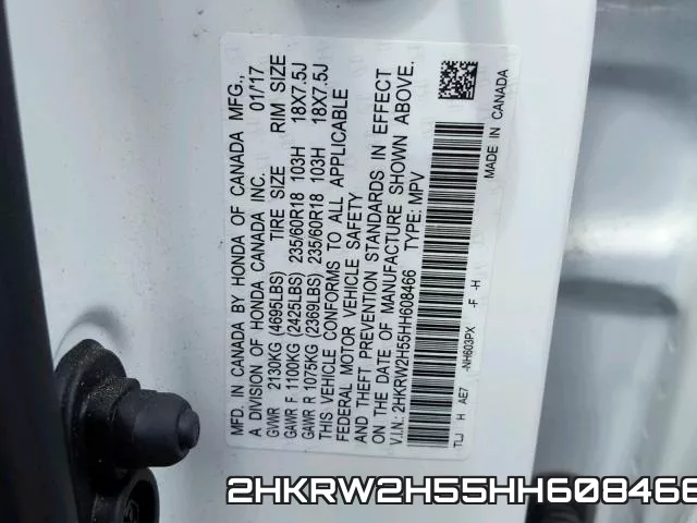 2HKRW2H55HH608466 фото 2