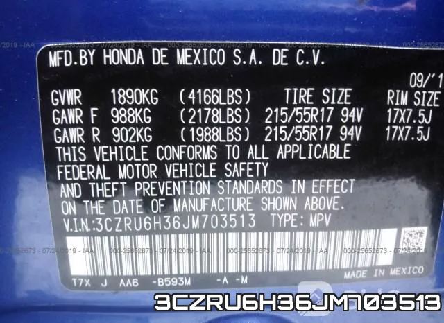 3CZRU6H36JM703513 фото 10
