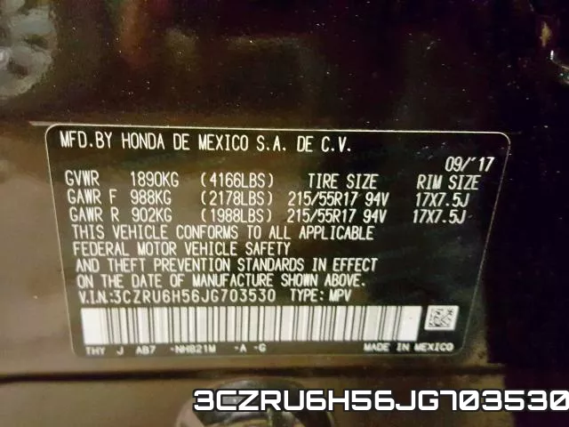 3CZRU6H56JG703530 фото 2