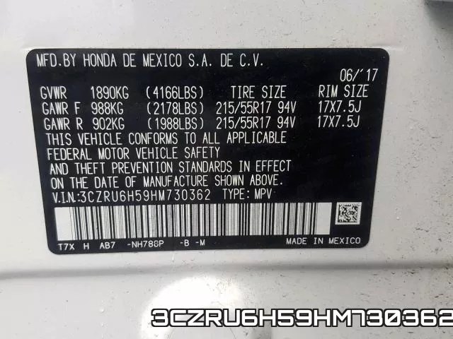 3CZRU6H59HM730362 фото 2
