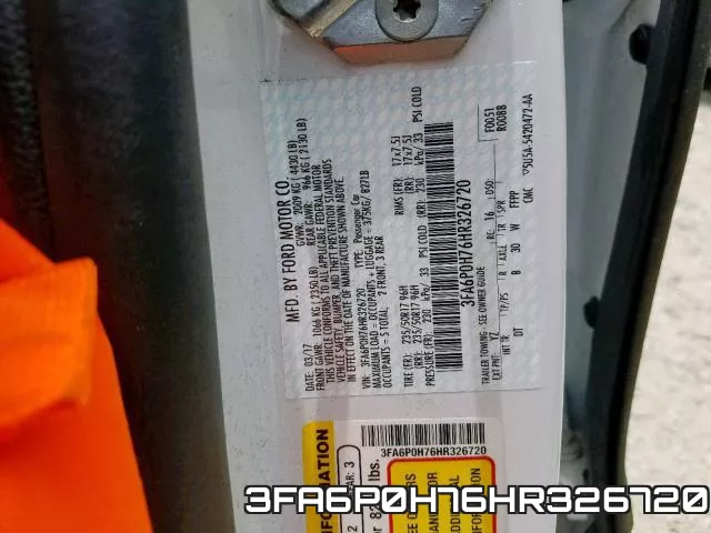 3FA6P0H76HR326720 фото 2
