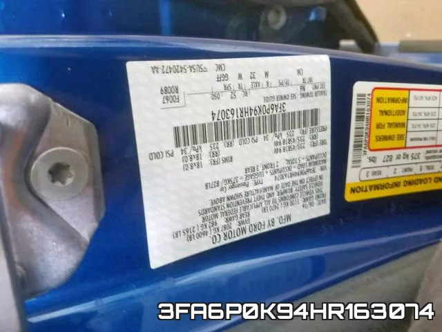 3FA6P0K94HR163074 фото 2