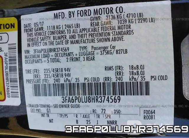 3FA6P0LU8HR374569 фото 10
