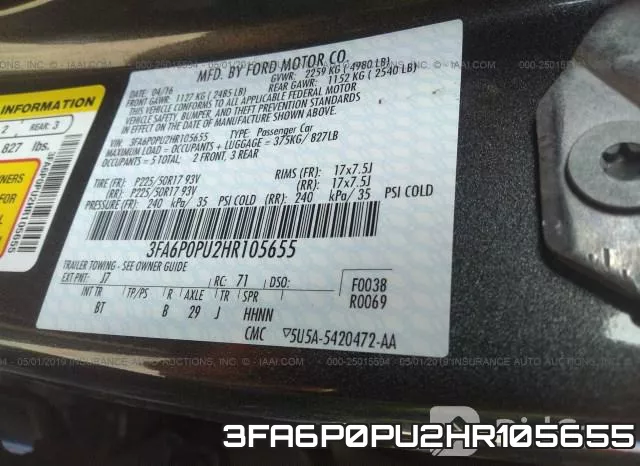 3FA6P0PU2HR105655 фото 10