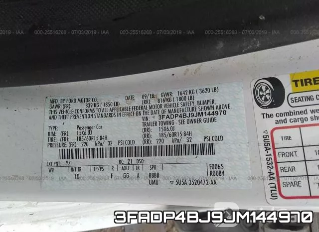 3FADP4BJ9JM144970 фото 10
