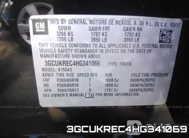 3GCUKREC4HG341069 фото 10