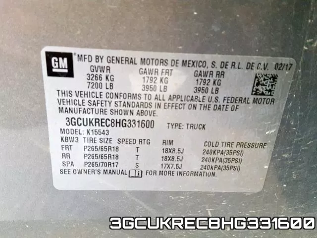3GCUKREC8HG331600 фото 2