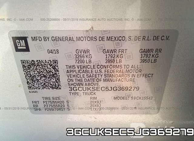 3GCUKSEC5JG369279 фото 10