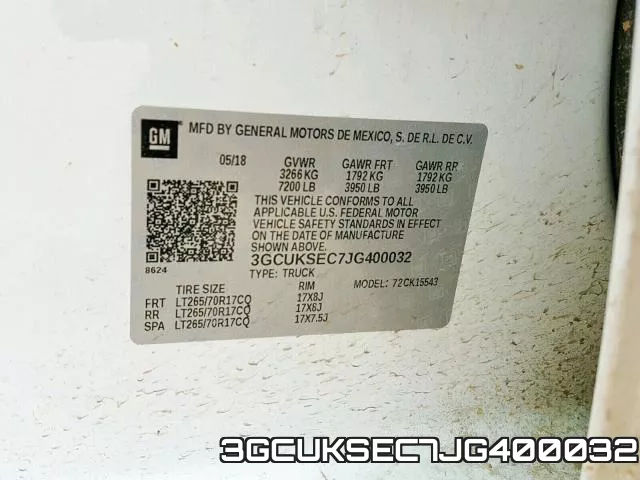3GCUKSEC7JG400032 фото 2