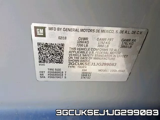 3GCUKSEJ1JG299083 фото 2