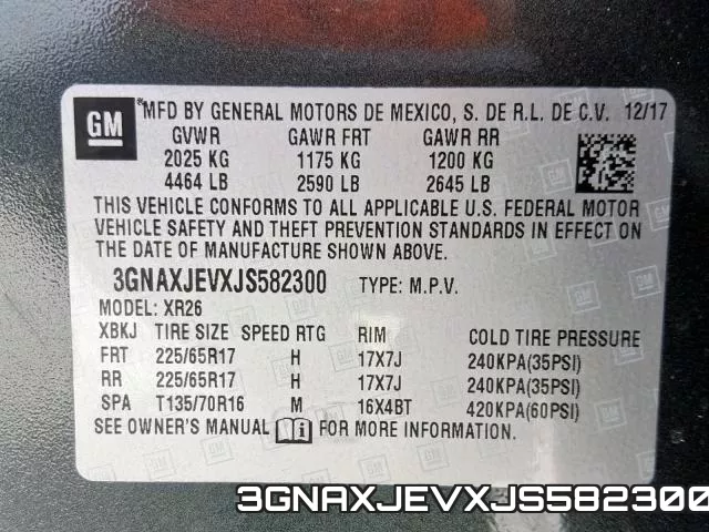3GNAXJEVXJS582300 фото 2