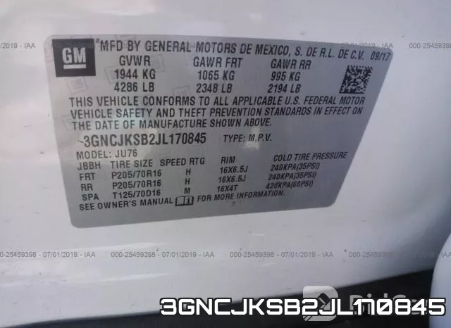 3GNCJKSB2JL170845 фото 9
