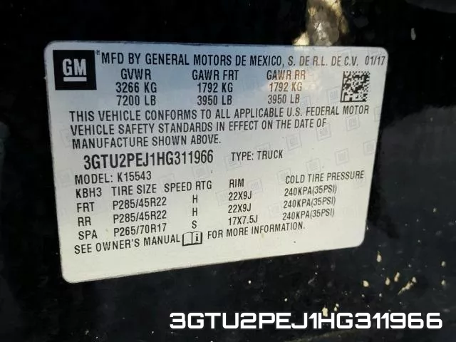 3GTU2PEJ1HG311966 фото 2