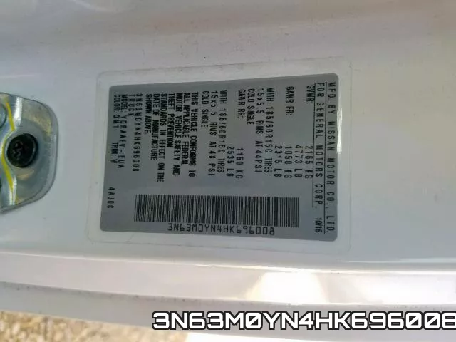 3N63M0YN4HK696008 фото 2