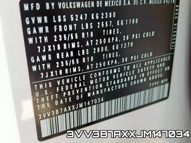 3VV3B7AXXJM147034 фото 2