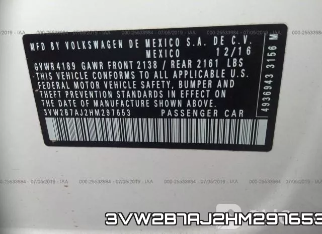 3VW2B7AJ2HM297653 фото 10