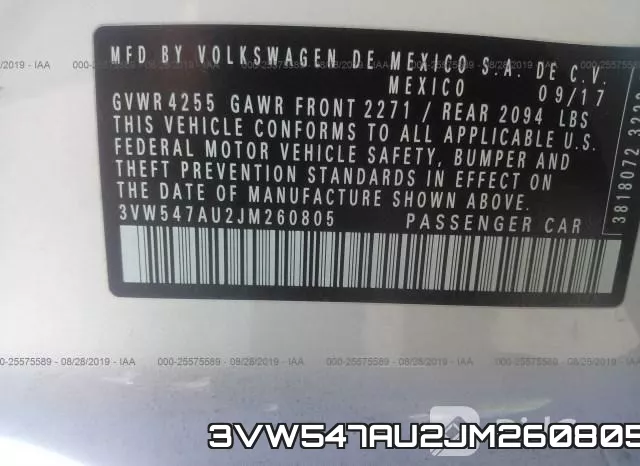 3VW547AU2JM260805 фото 10