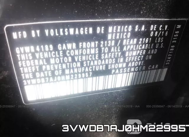 3VWDB7AJ0HM229957 фото 10