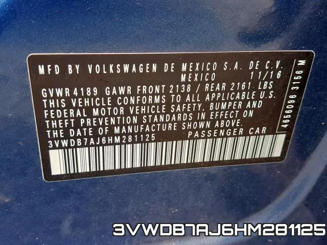 3VWDB7AJ6HM281125 фото 2