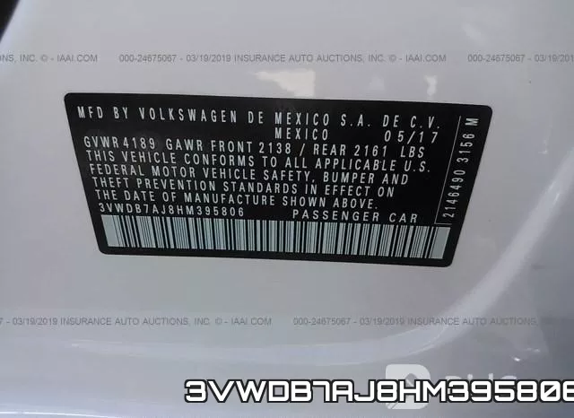 3VWDB7AJ8HM395806 фото 10