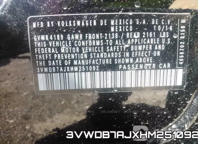 3VWDB7AJXHM251092 фото 10