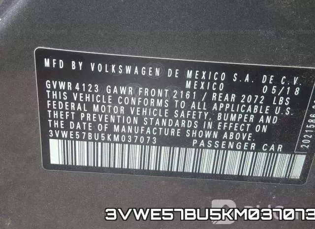 3VWE57BU5KM037073 фото 10