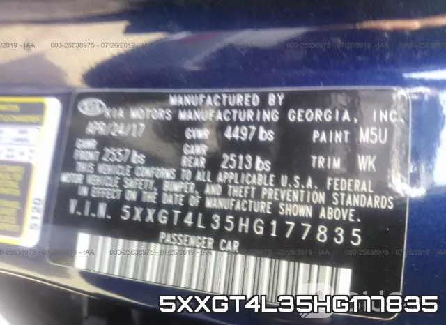 5XXGT4L35HG177835 фото 10