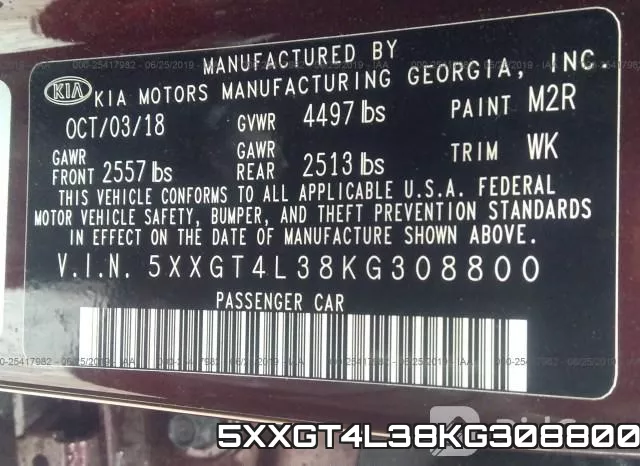 5XXGT4L38KG308800 фото 10