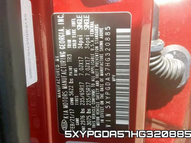 5XYPGDA57HG320885 фото 2