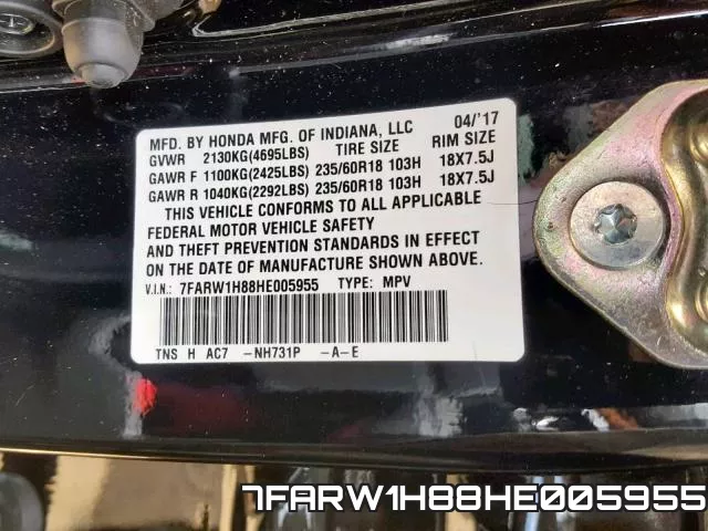 7FARW1H88HE005955 фото 2