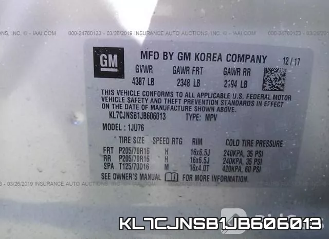 KL7CJNSB1JB606013 фото 10