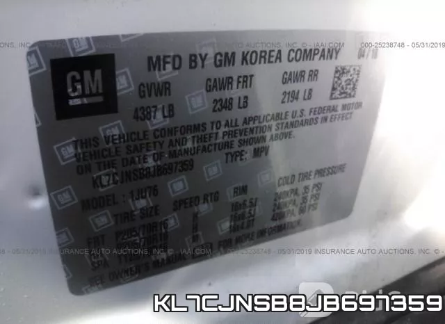 KL7CJNSB8JB697359 фото 10