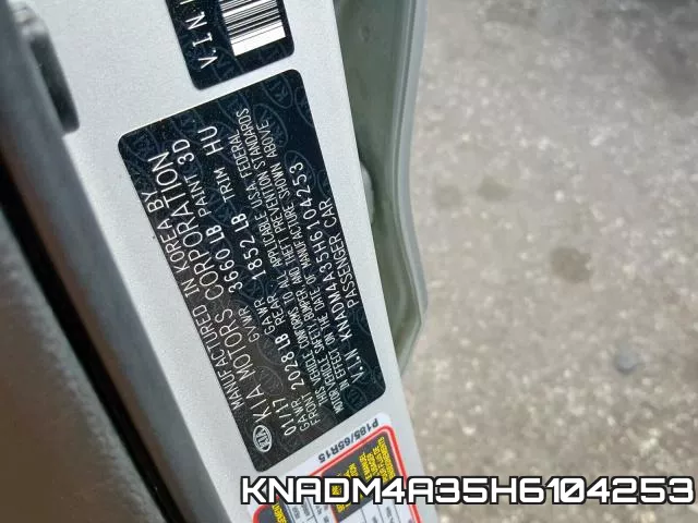 KNADM4A35H6104253 фото 2