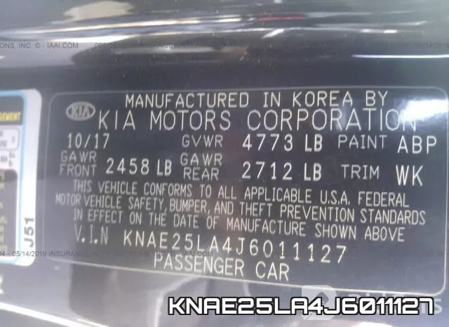 KNAE25LA4J6011127 фото 10